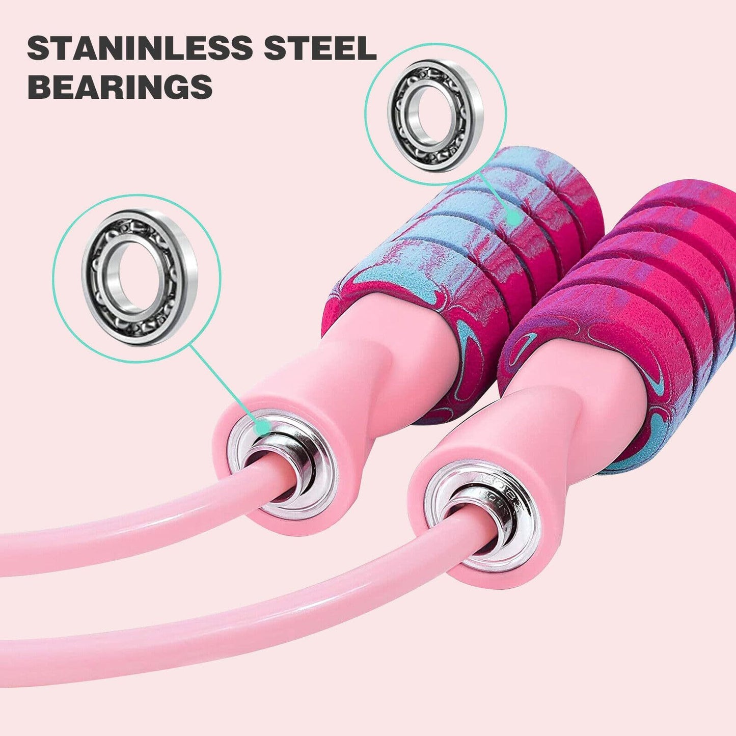 Jump Rope With 2 In 1 Training Adjustable Ropeless Skipping Rope
