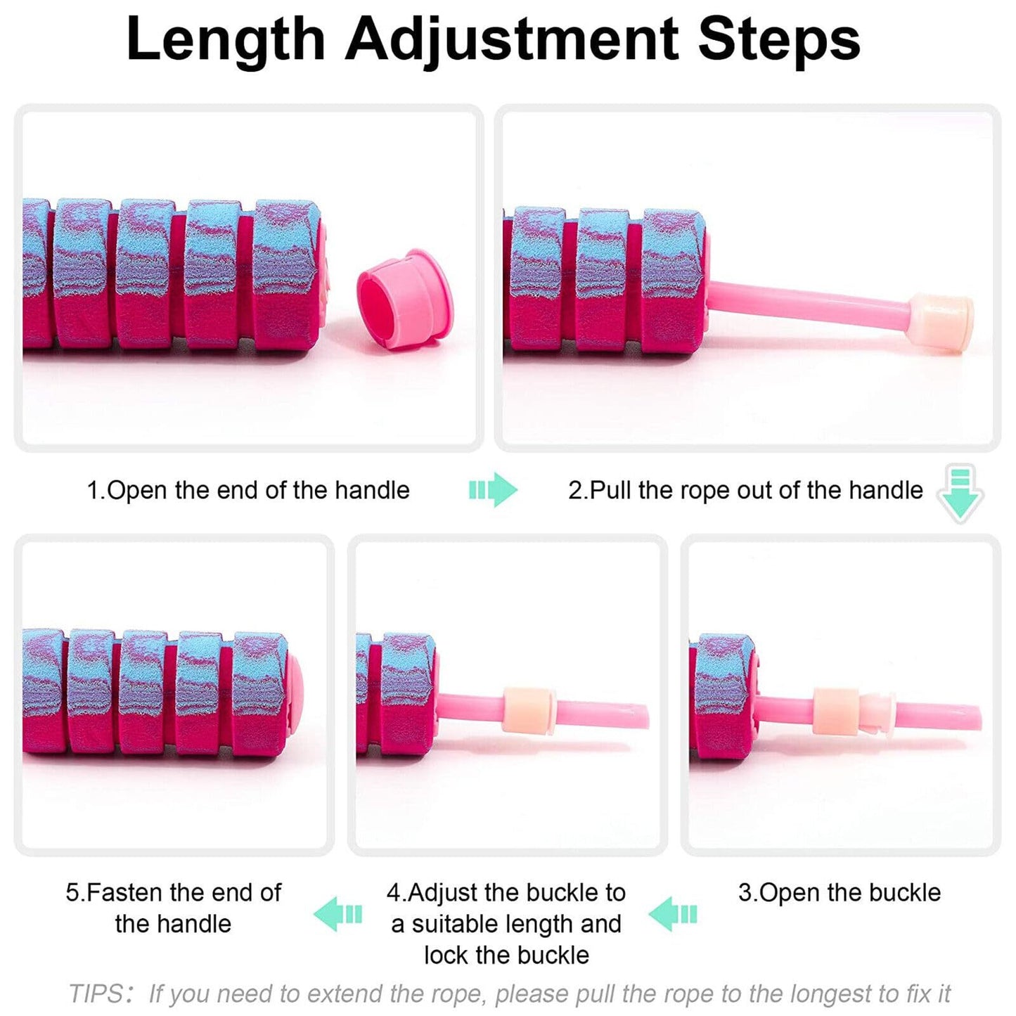 Jump Rope With 2 In 1 Training Adjustable Ropeless Skipping Rope